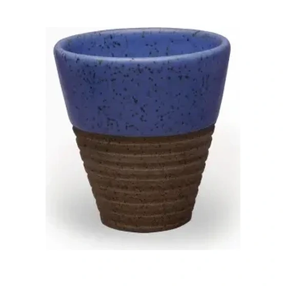 Copo Canelado Chá em Cerâmica | 09cm Ø x 09cm Alt. | 250ml