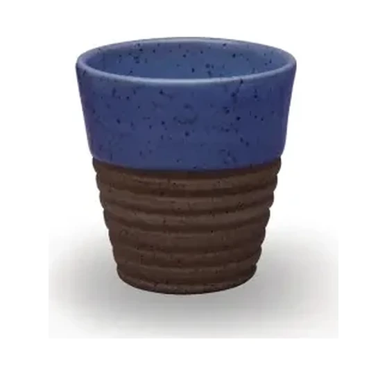 Copo Canelado em Cerâmica Artesanal | 8cm Ø x 8cm Alt. | 200ml