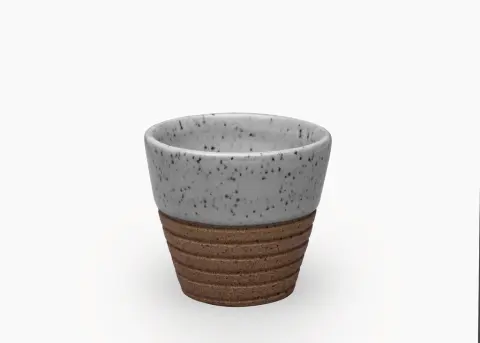 Copo Canelado para Café em Cerâmica | 6cm Ø x 6cm Alt. | 80ml - Imagem 2
