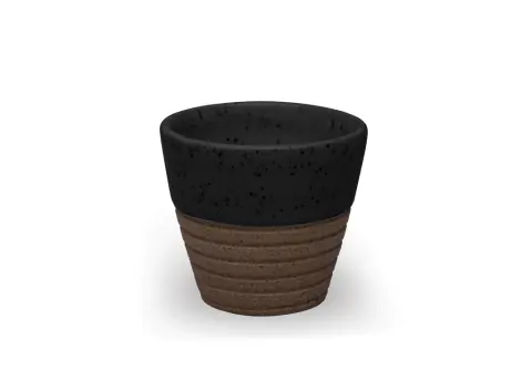 Copo Canelado para Café em Cerâmica | 6cm Ø x 6cm Alt. | 80ml - Imagem 3