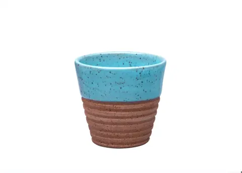 Copo Canelado para Café em Cerâmica | 6cm Ø x 6cm Alt. | 80ml - Imagem 4