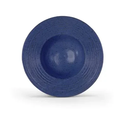 Prato em Cerâmica Risotão Canelado | 28cm Ø x 8cm Alt. Área útil 18cm