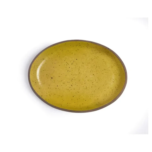 Prato Oval em Cerâmica para Refeição Bela Gil | 27 cm Comp. x 20 cm Larg.